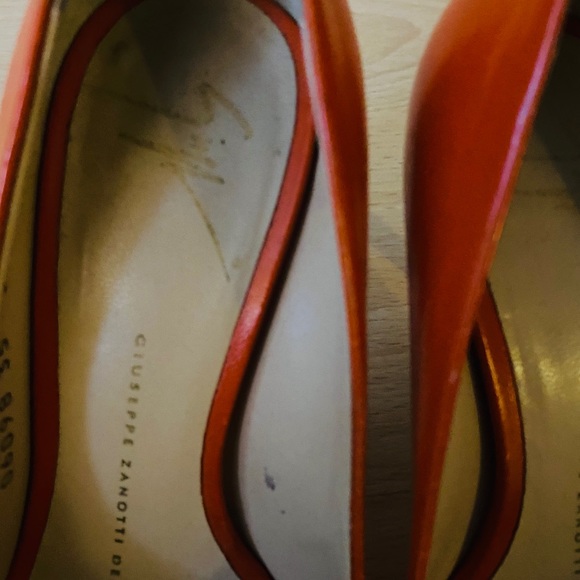 Giuseppe Zanotti Orange- Peep Toe Heels- Sz 35 - Picture 3 of 7